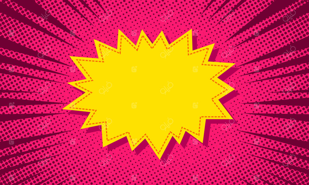 پس‌زمینه کمیک صورتی و خالی