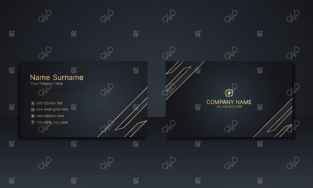 طراحی کارت ویزیت مدرن و لوکس، قالب مینیمالیستی و حرفه‌ای کارت ویزیت خلاقانه