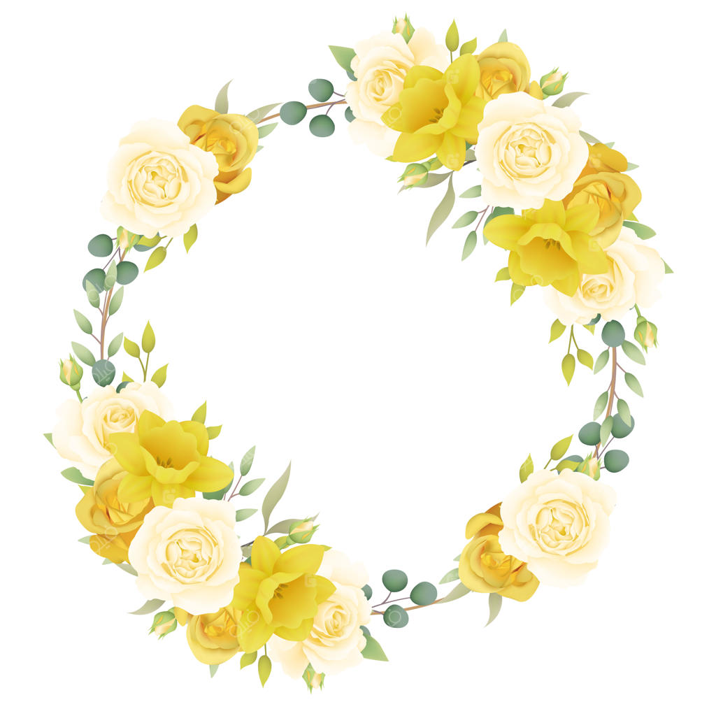 قاب با زمینه گلدار و رز و نرگس