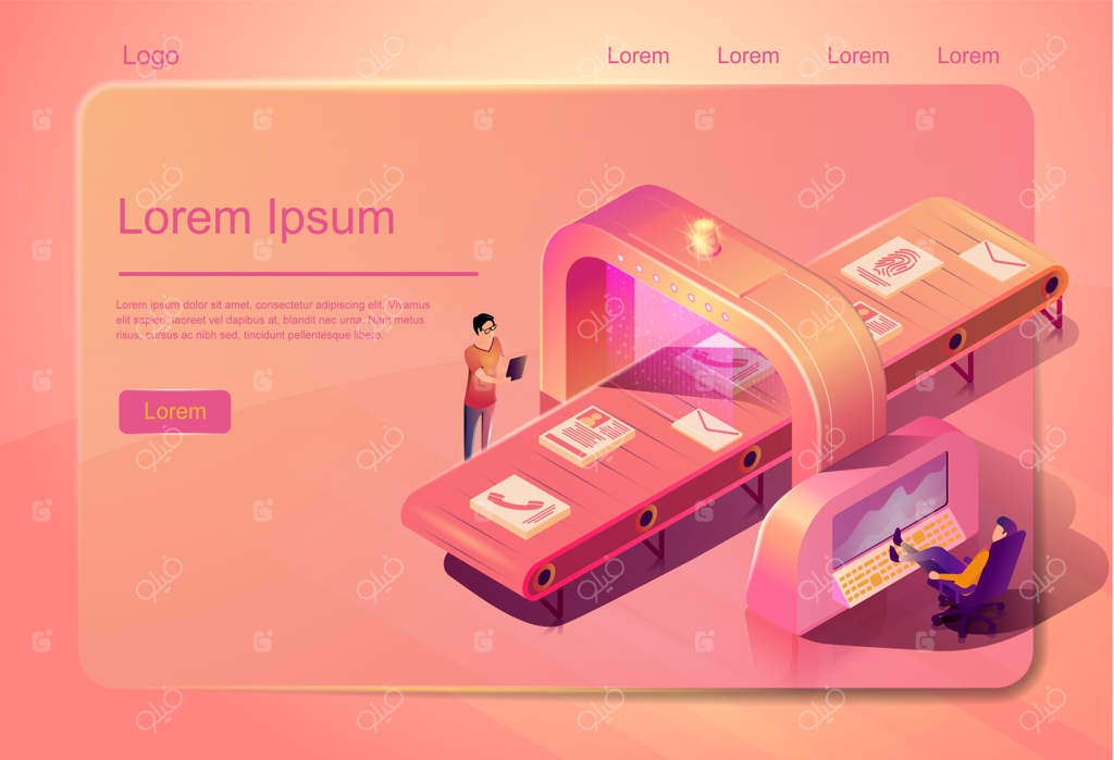 قالب صفحه وب حفاظت از داده‌های شرکتی