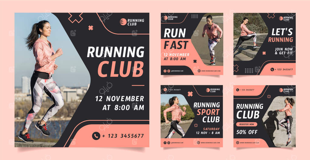 پست‌های اینستاگرام باشگاه دویدن