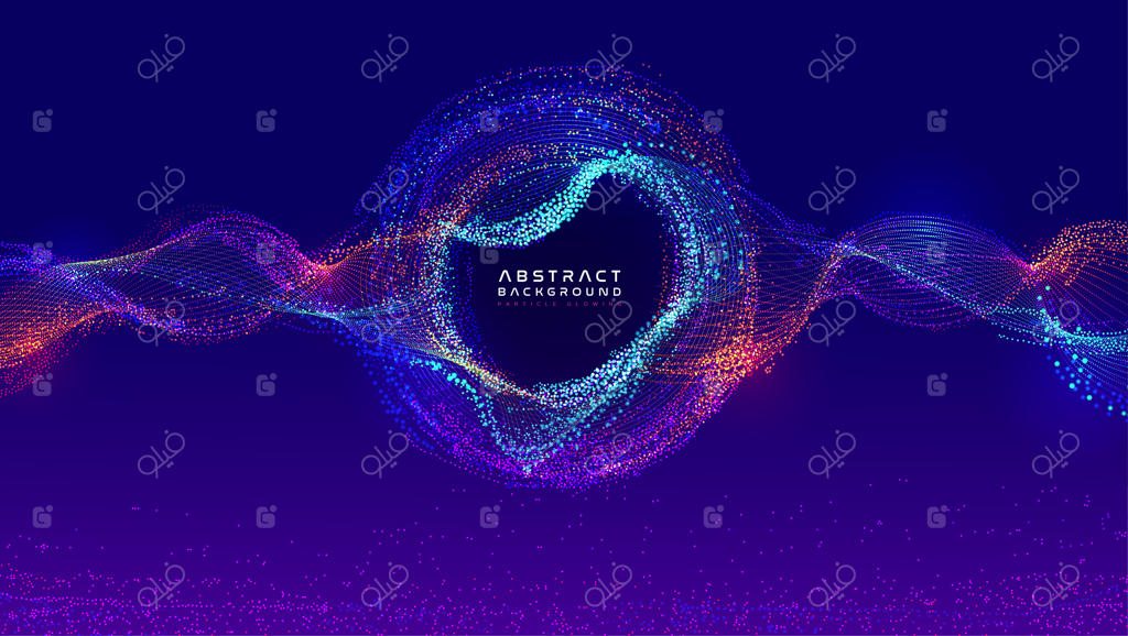 جریان پویای مایع با ذرات درخشان؛ طراحی جلد سیال و مدرن