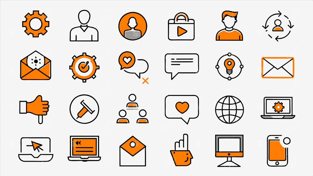 مجموعه آیکون‌ها شامل آیکون با عنوان شخصی