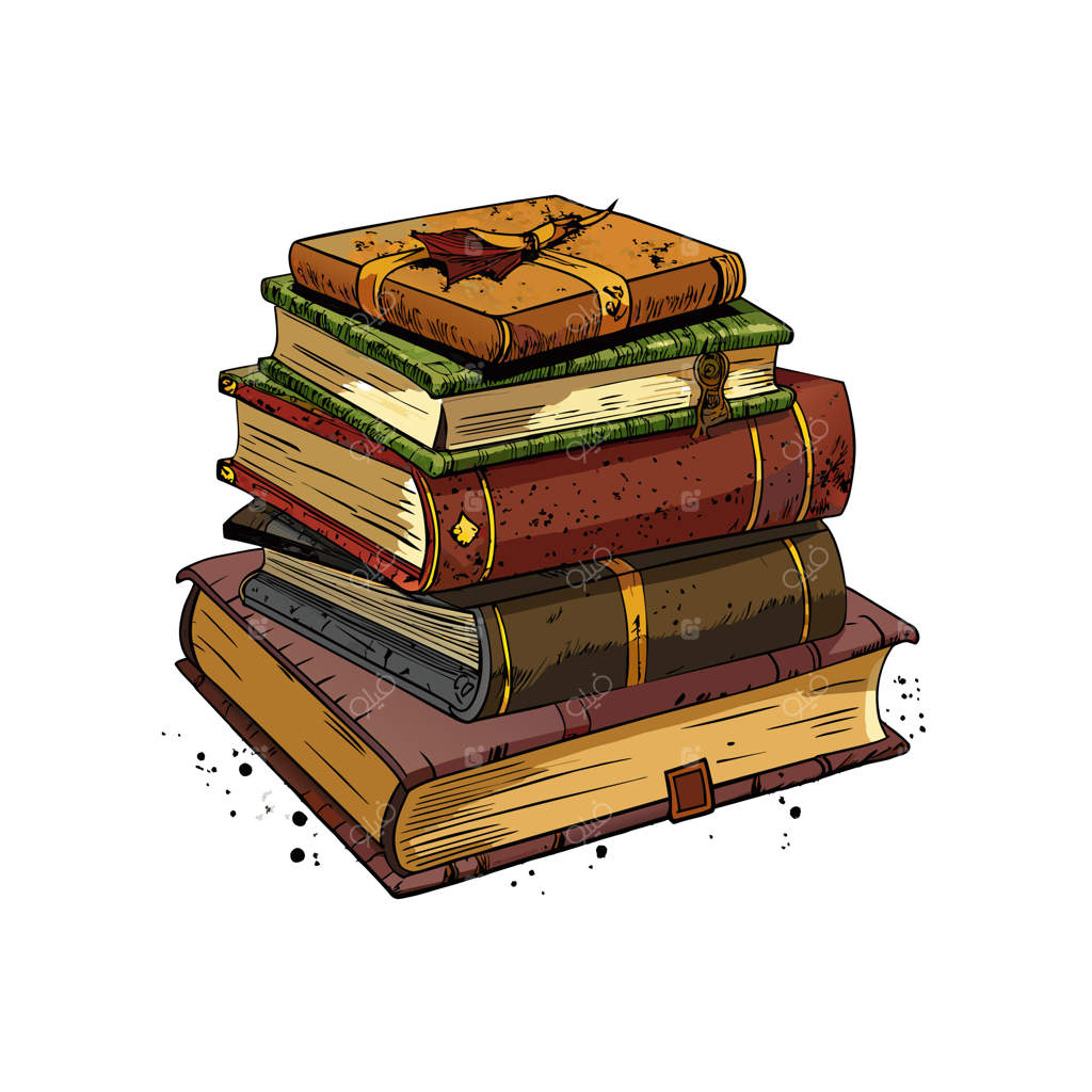 مفهوم تصویرسازی وکتوری از انبوهی کتاب‌ها