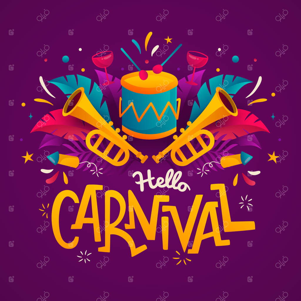 تصویر جشنواره کارناوال با رنگ‌های گرادینت