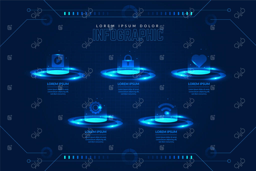 قالب اینفوگرافیک تکنولوژی