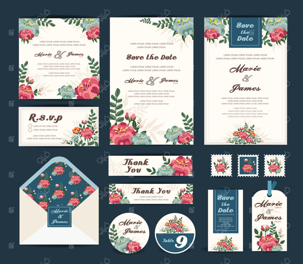 مجموعه قالب‌های گل‌آرایی عروسی