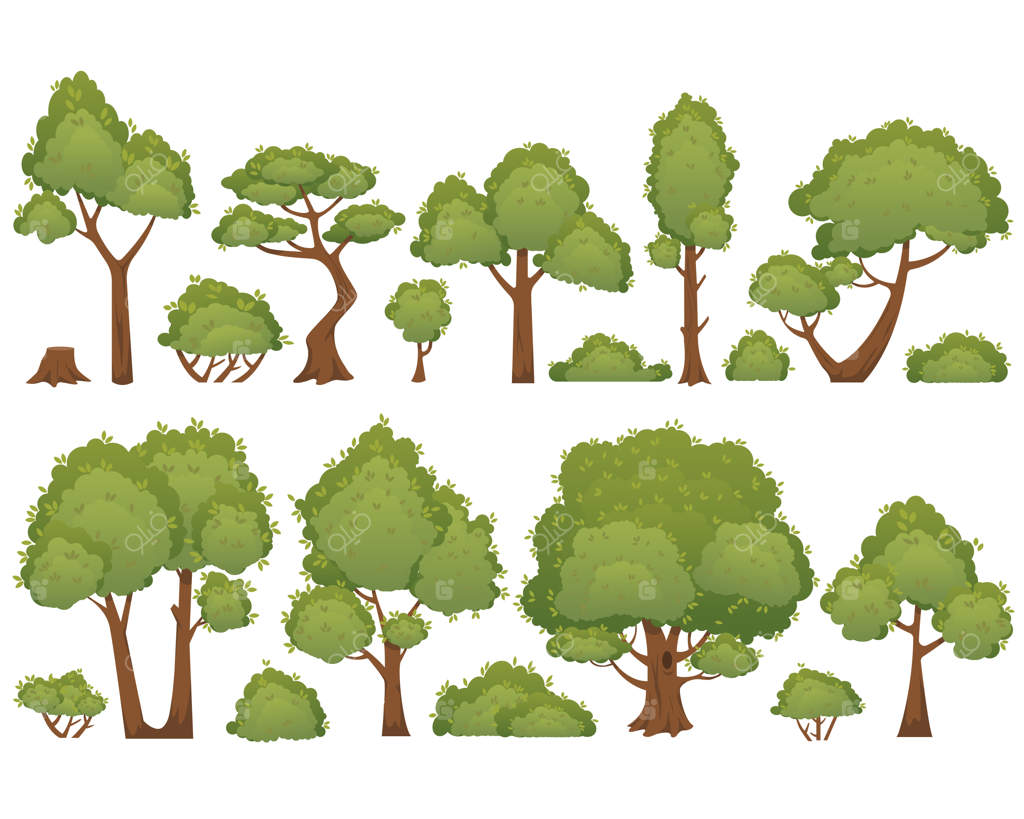 مجموعه کارتون درختان