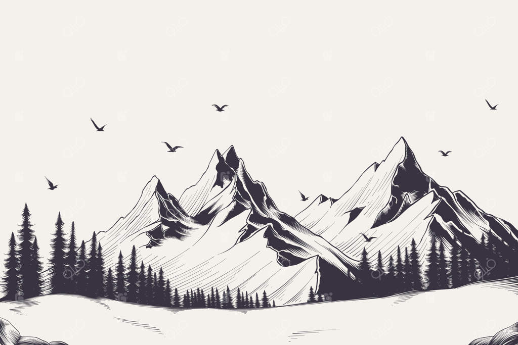 تصویرسازی چشم‌انداز کوهستانی