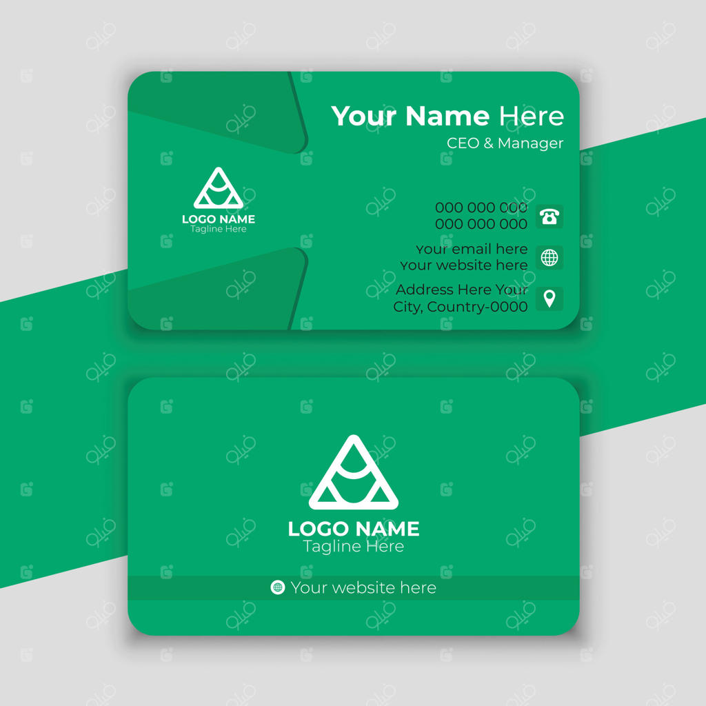 طراحی کارت ویزیت شرکت با رنگ‌های متنوع