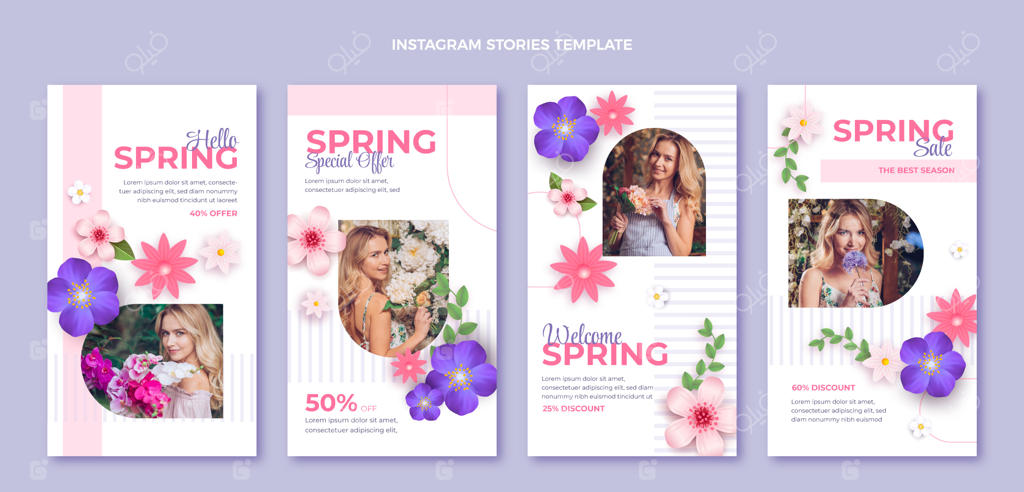 مجموعه استوری‌های اینستاگرام بهاری واقعی