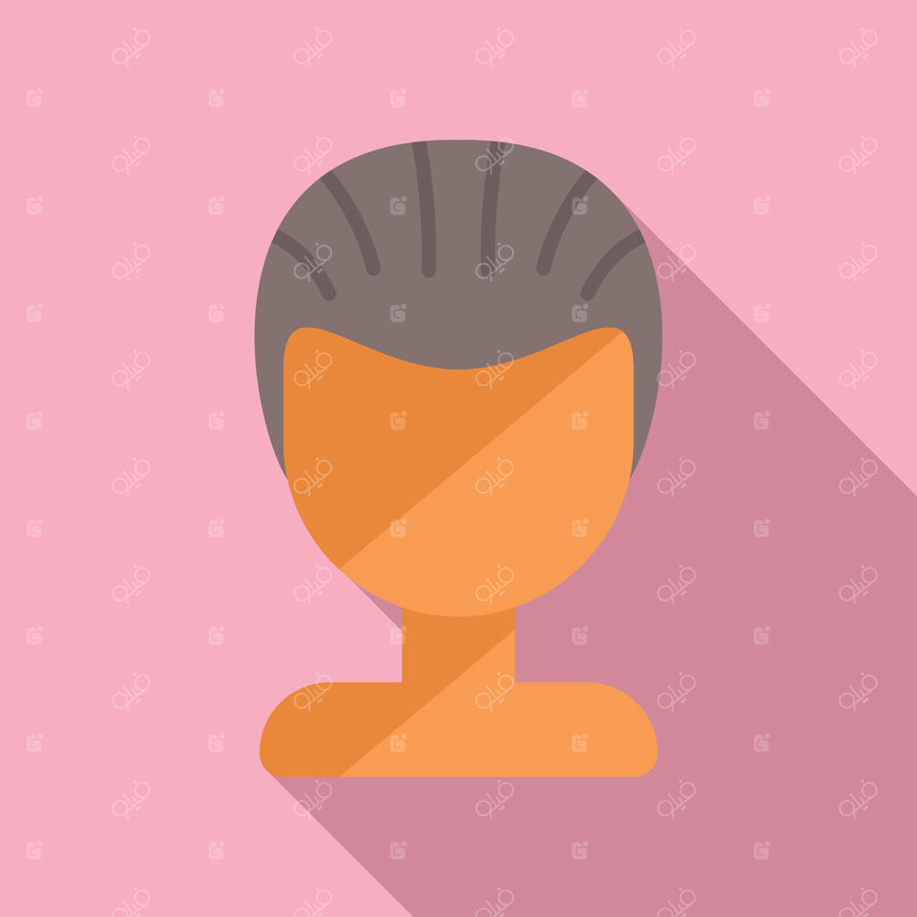 نماد برد کوتاه مو - طراحی فلت. چهره مد روز