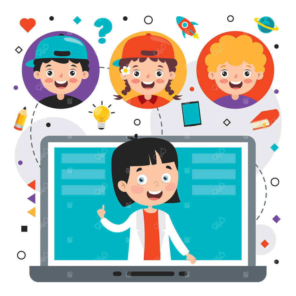 آموزش آنلاین با شخصیت کارتونی