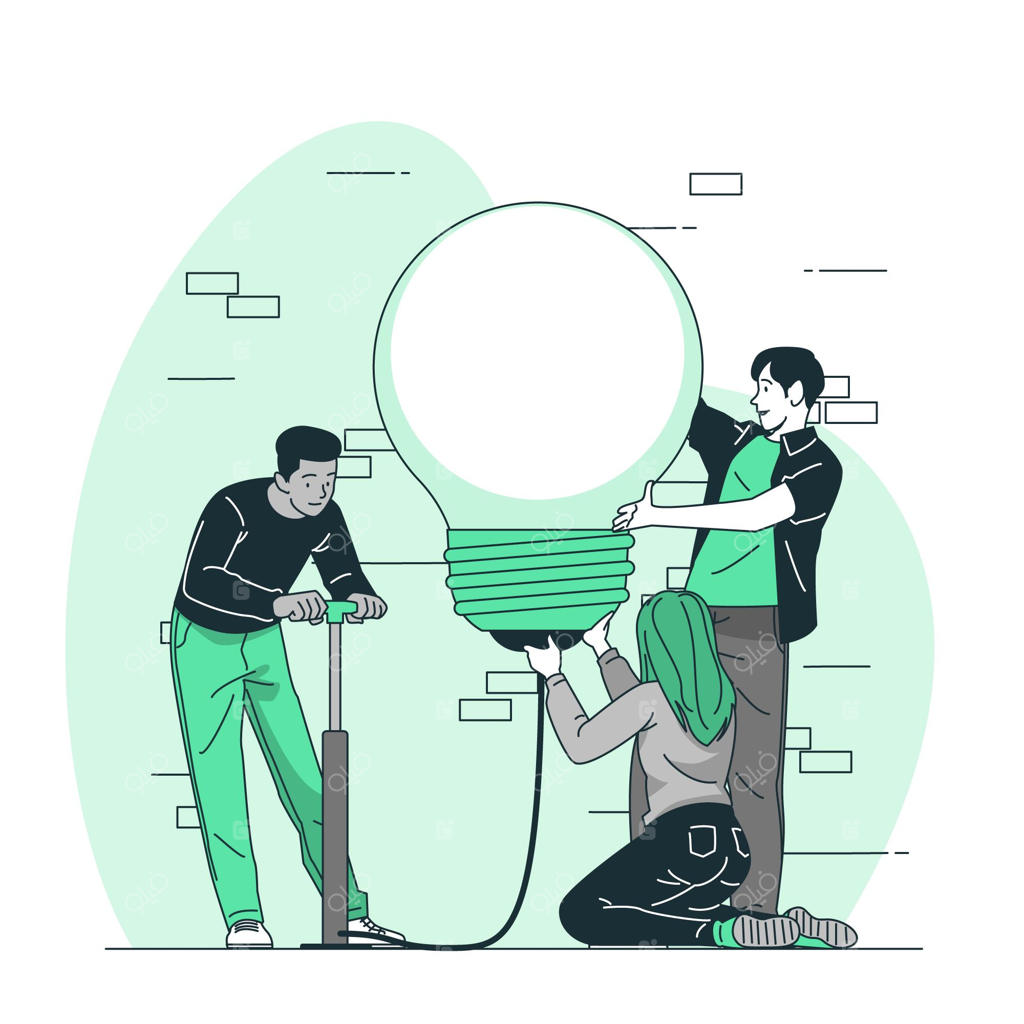 تصویرسازی مفهوم تیم خلاق