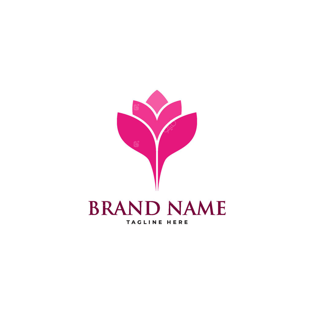 طراحی لوگوی گل انتزاعی مینیمالیست و شیک