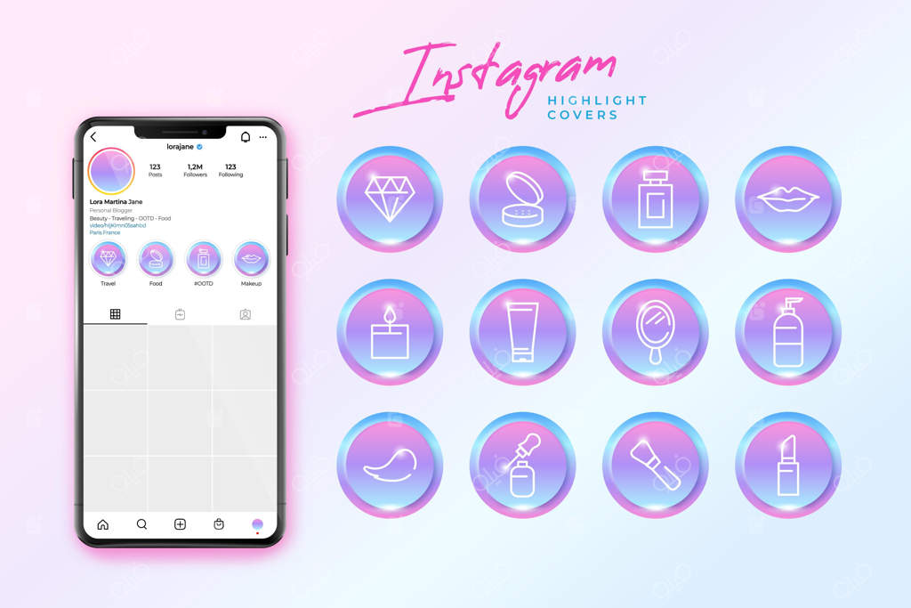 هایلایت‌های اینستاگرام با گرادیانت