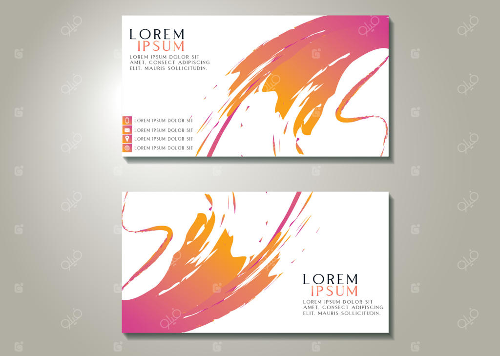 الگوی کارت ویزیت ساده و مدرن - تصویر وکتور