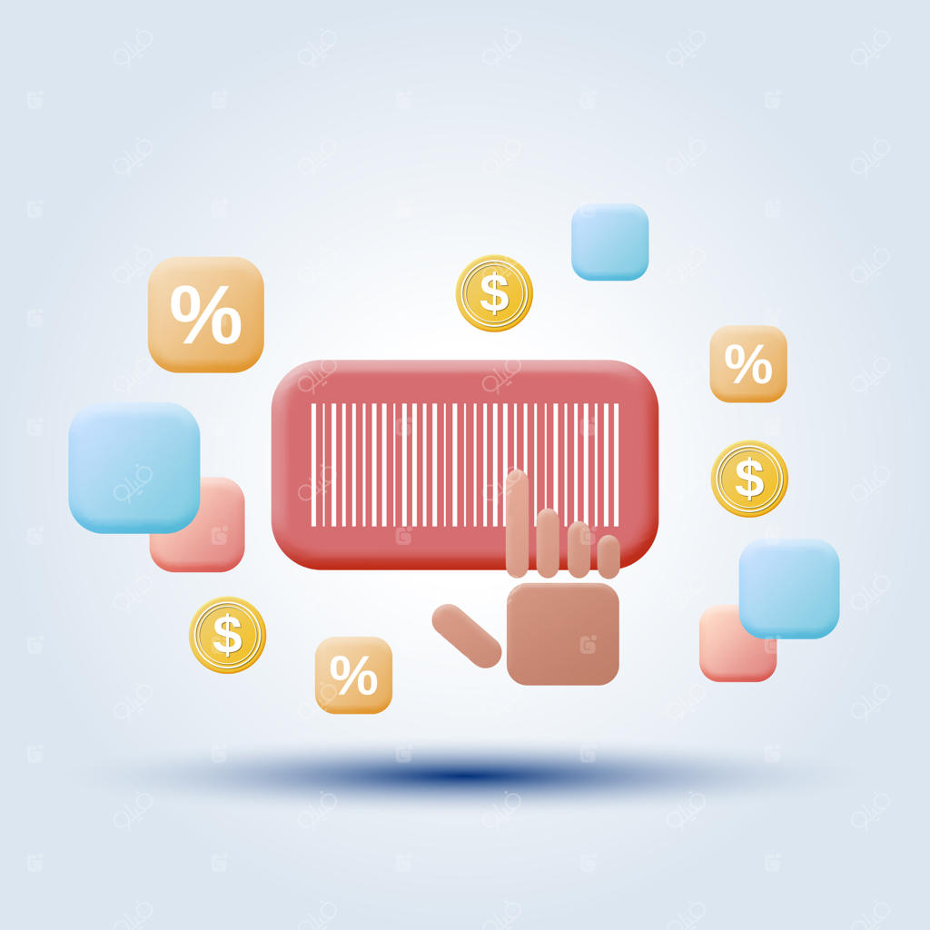 تصویر مفهومی تخفیف بزرگ به سبک کارتونی وکتوریشن