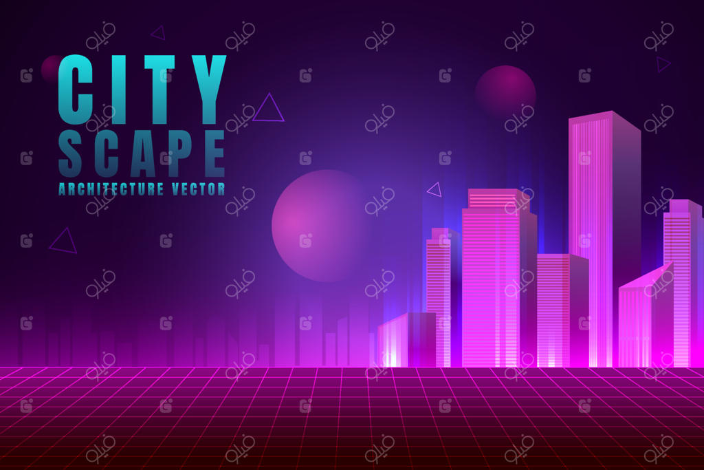 شهر مجازی متاورسی، مرکز شهر، آسمان‌خراش‌های فضای سایبری و سیارات