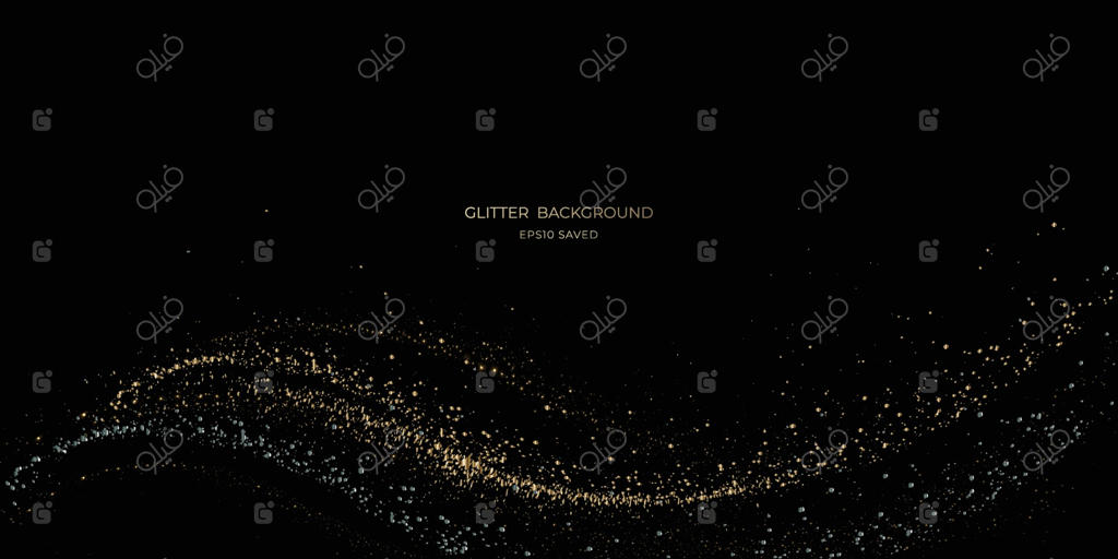 نور گرد طلایی، زمینه‌ای پر از درخشش و زرق و برق