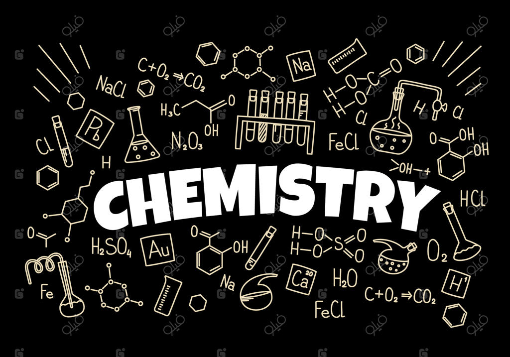 زمینه شیمی با فرمول‌ها و نمادها