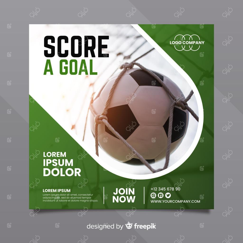 بنر مربعی ورزشی با تصویر