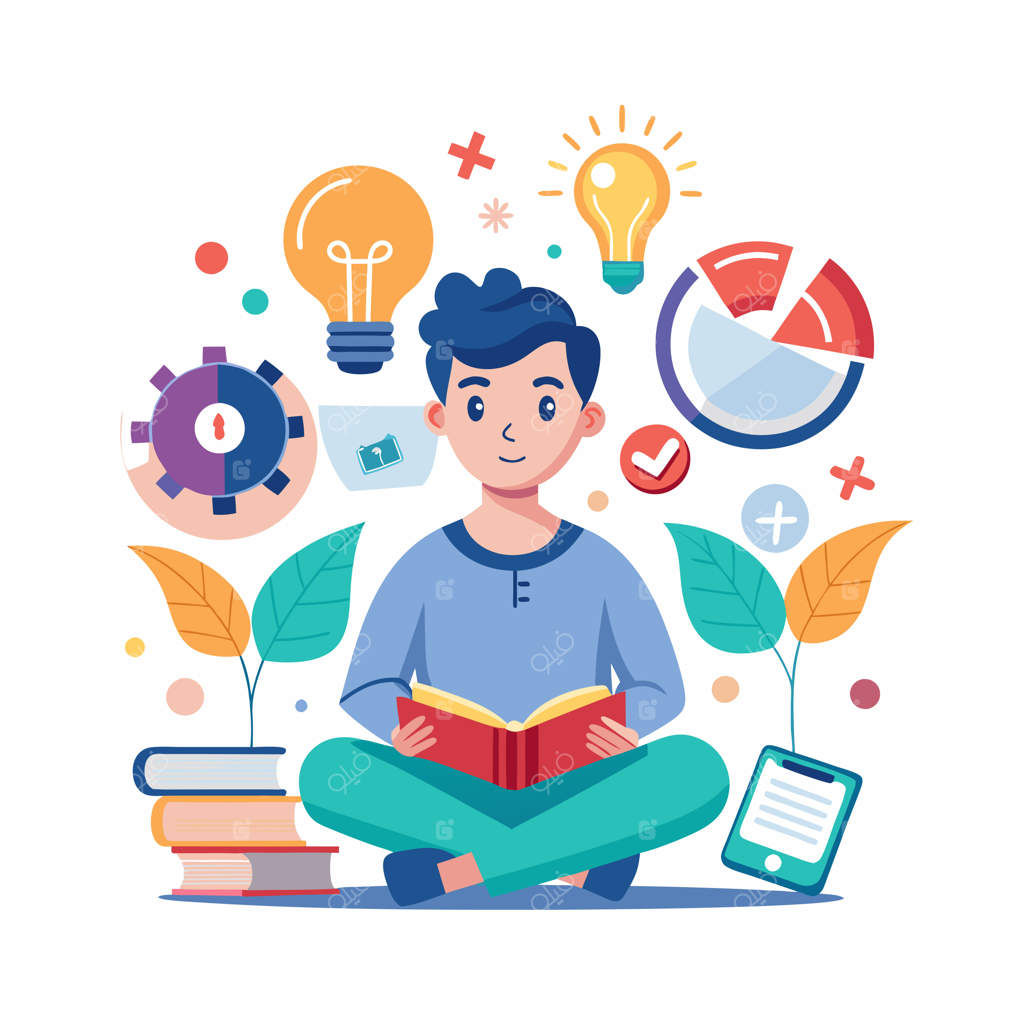 مفهوم فعالیت‌های روزانه انسان - تصویر سازی برداری