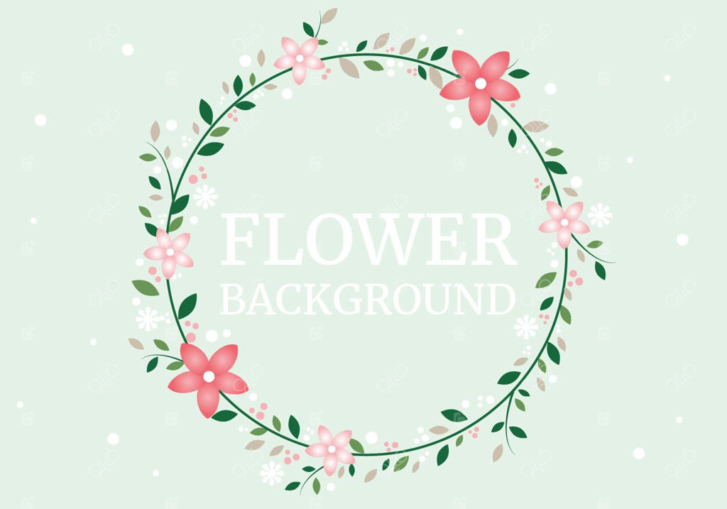 پس‌زمینه رایگان حلقه گل بهاری