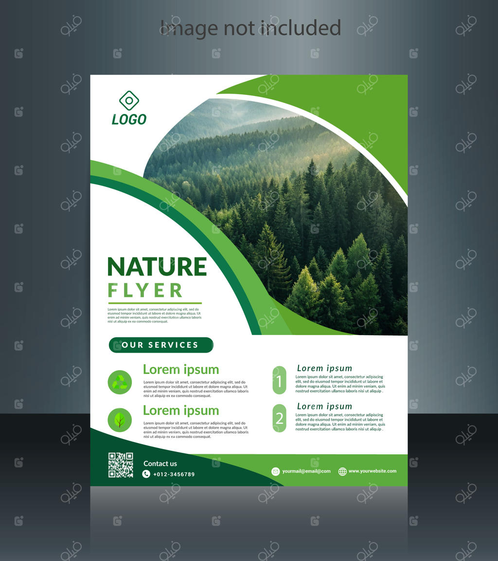 قالب تراکت طبیعت سبز