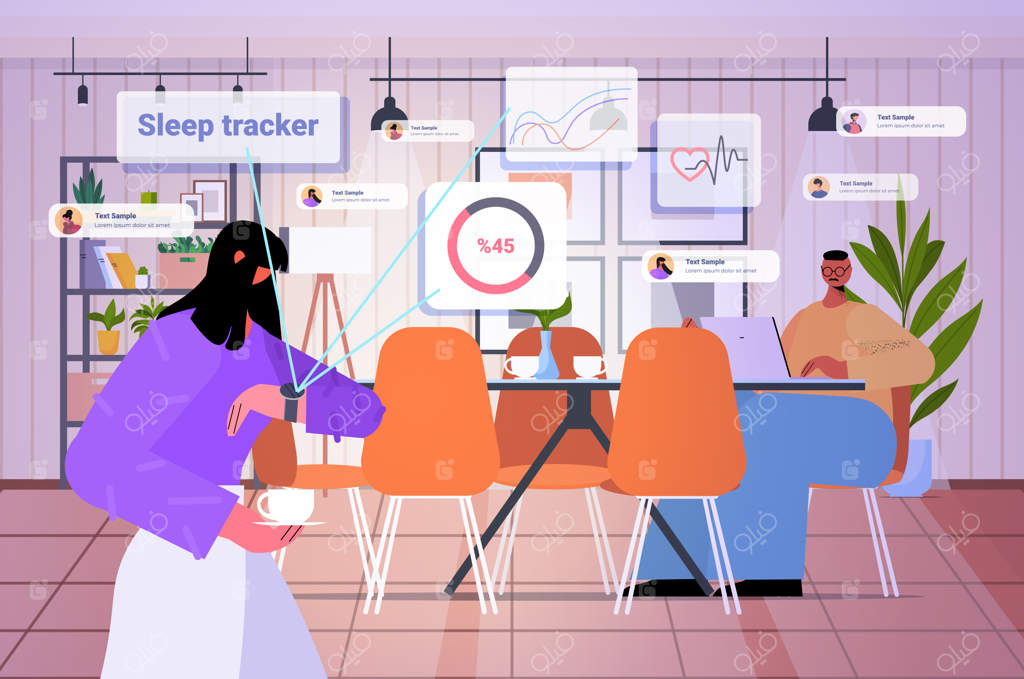 مفهوم نظارت بر کیفیت و کمیت خواب با استفاده از اپلیکیشن ساعت هوشمند توسط تاجران