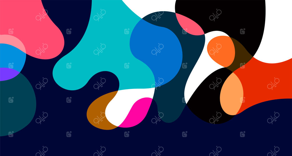 طراحی مجرد سیال با امواج گرادیان و خطوط هندسی همراه با الگوی باتیک اندونزی - تصویر برداری