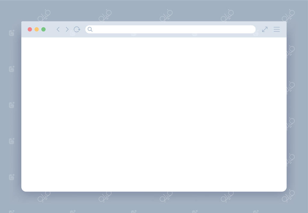 پنجره مرورگر: قالب آماده صفحه خالی وب و وب‌سایت. طرح‌بندی عناصر وکتور صفحه تب خالی.