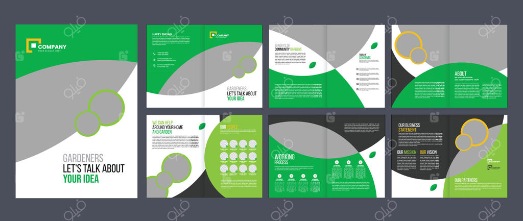 پترن طراحی بروشور باغبانی