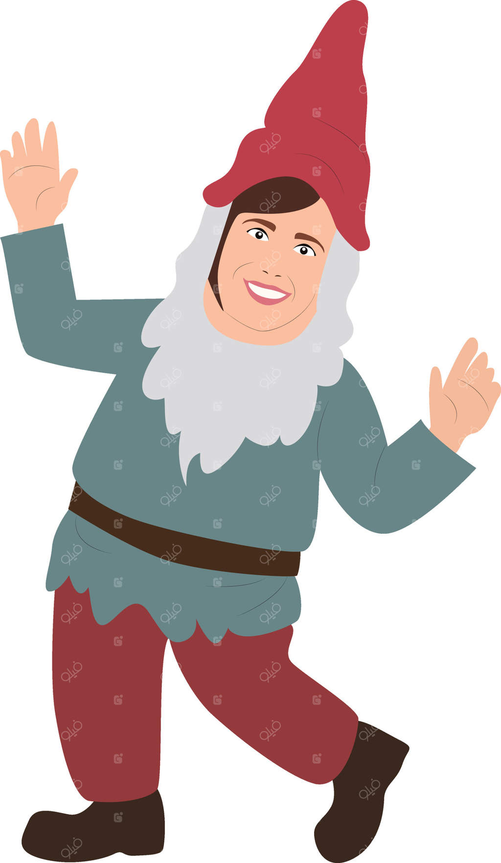 کارتون شاد کوتوله باغ در جشن هالووین