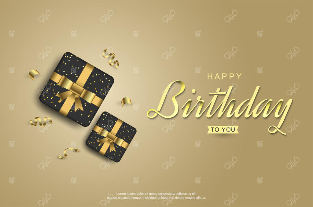 جشن تولد شاد با جعبه هدیه واقعی