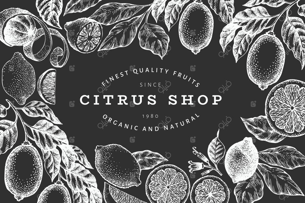 قالب قاب درخت لیمو.