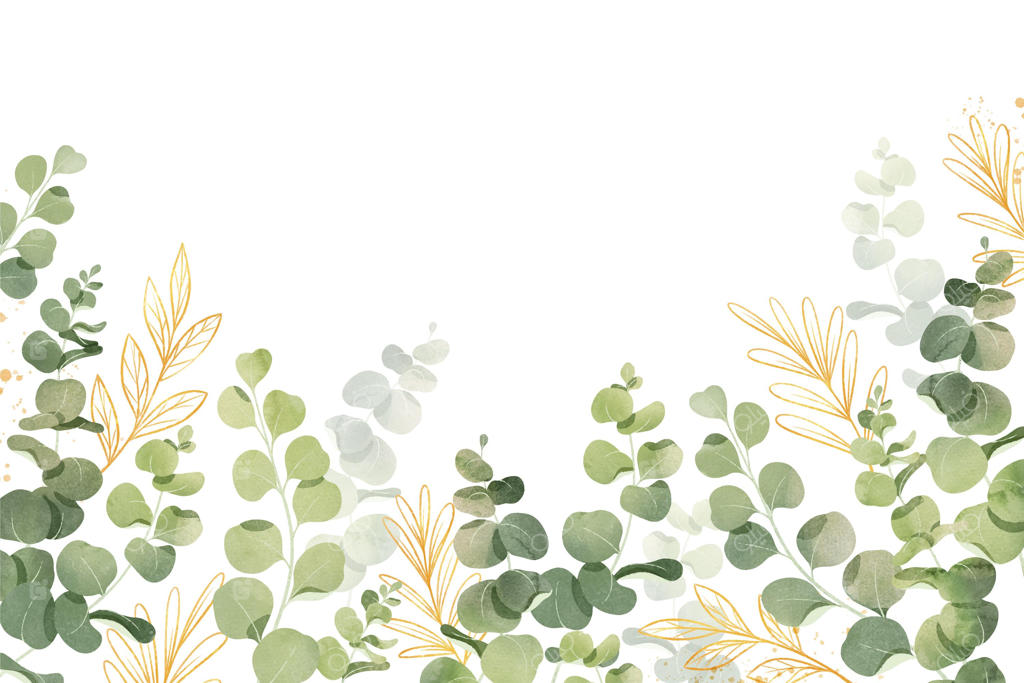 پس‌زمینه خلاقانه با برگ‌های آبرنگی