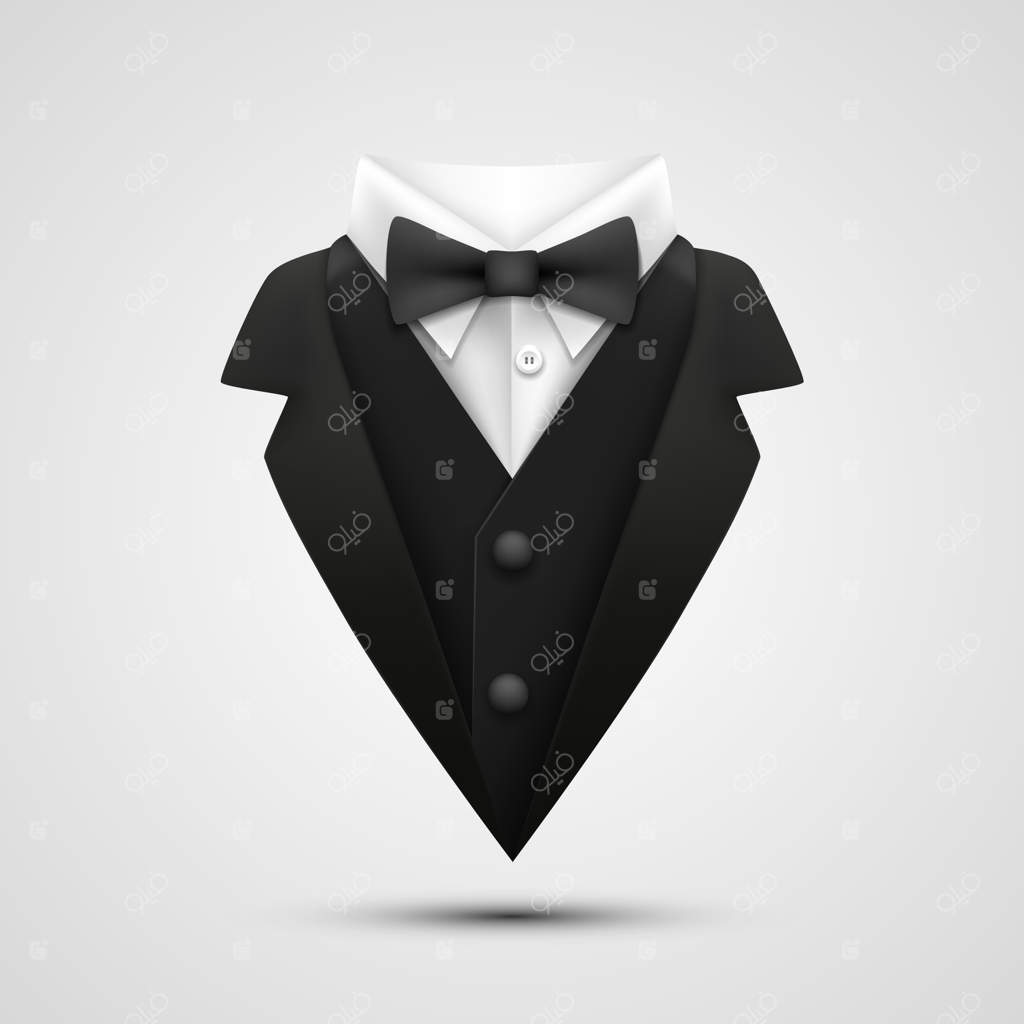 یقه ژاکت بر روی پس‌زمینه سفید. تصویر وکتور