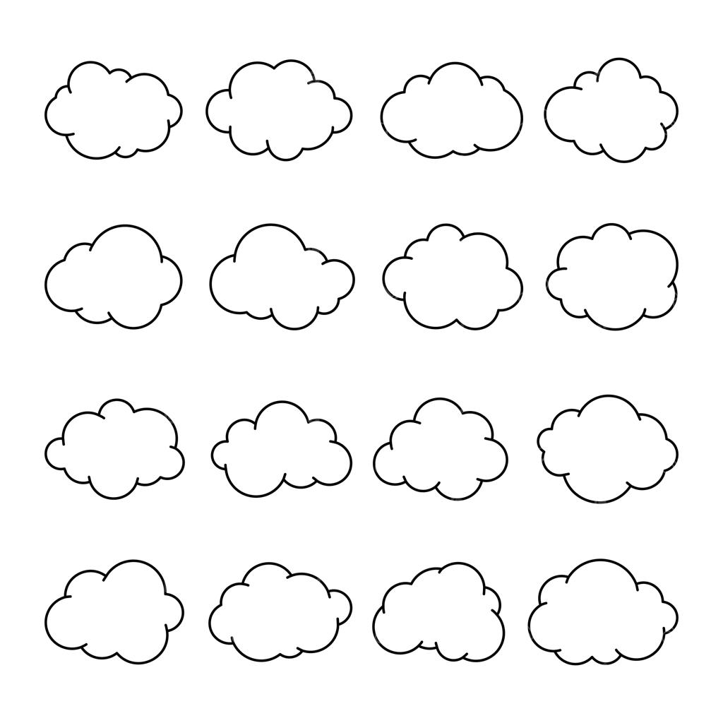 مجموعه وکتور طرح خطی ابر