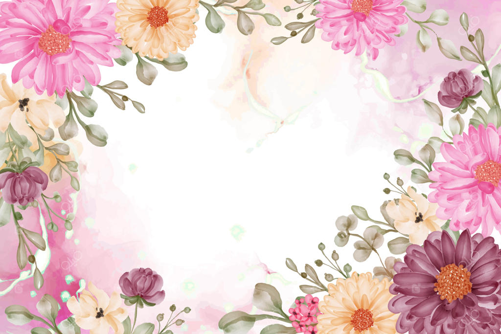 پس‌زمینه‌ای رمانتیک با گل رز و درخشش بنفش