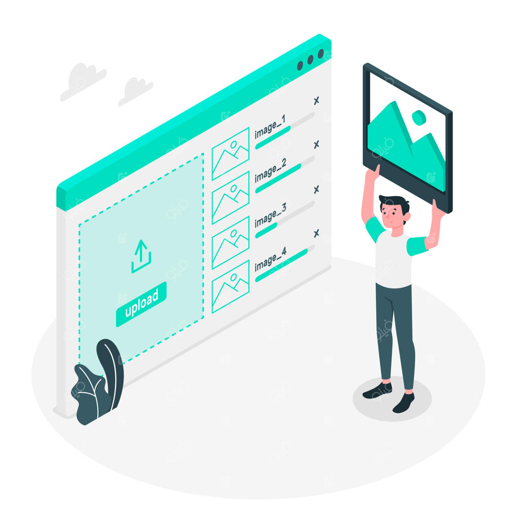 مفهوم تصویرسازی بارگذاری تصویر