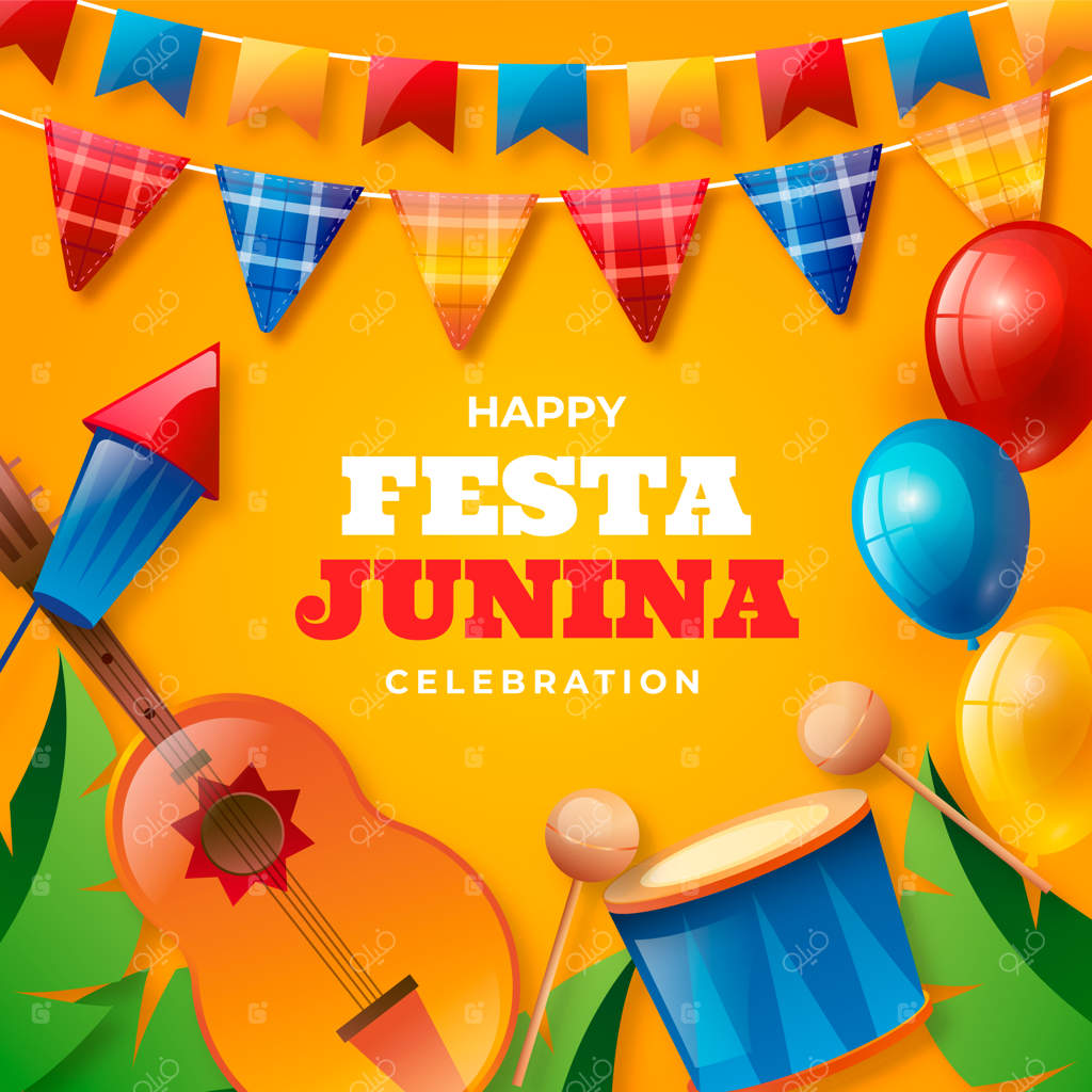 تصویرسازی جشن‌های ژوئیه با گرادینت