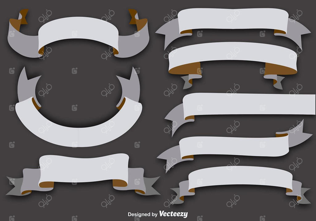 مجموعه ۸ روبان تخت وکتور