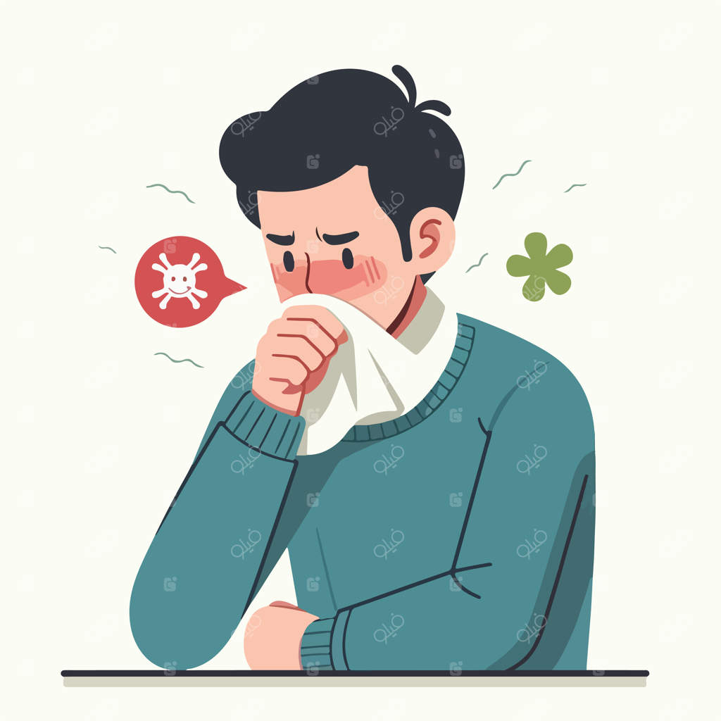 مجموعه‌ای از افراد بیمار با طراحی ساده و تخت