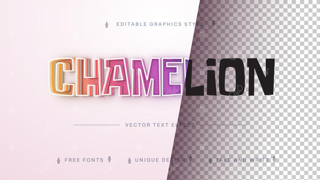 اثر متنی رنگین‌کمانی: استایل فونت قابل ویرایش