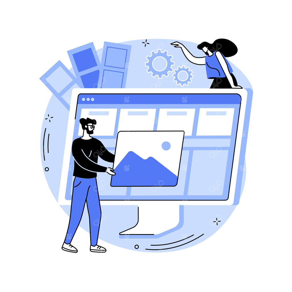 طراحی رابط کاربری - تصویرسازی انتزاعی مفهومی با وکتور