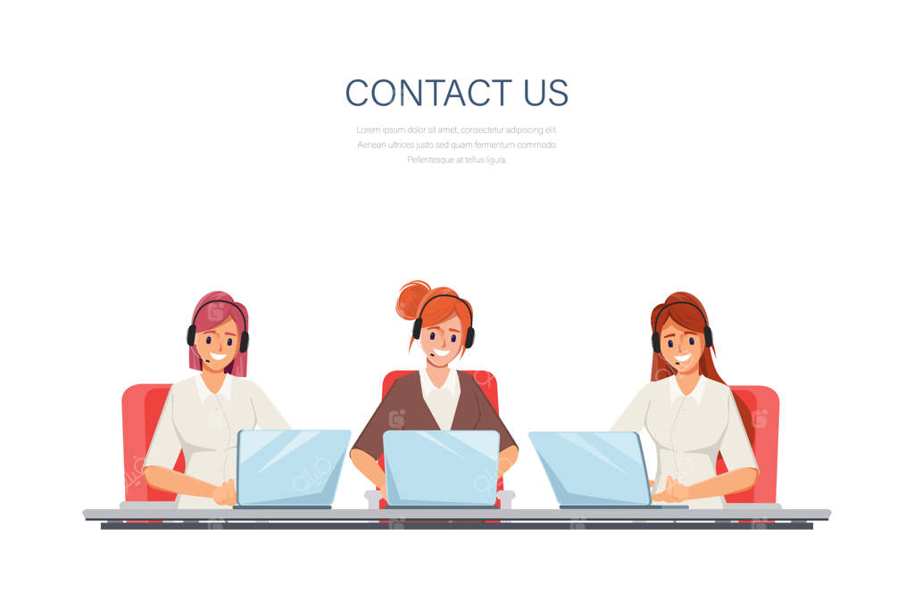 زن تاجر به همراه لپ‌تاپ در حال کار و ارتباطات: شخصیتی در شغل خدمات مشتری مرکز تماس.