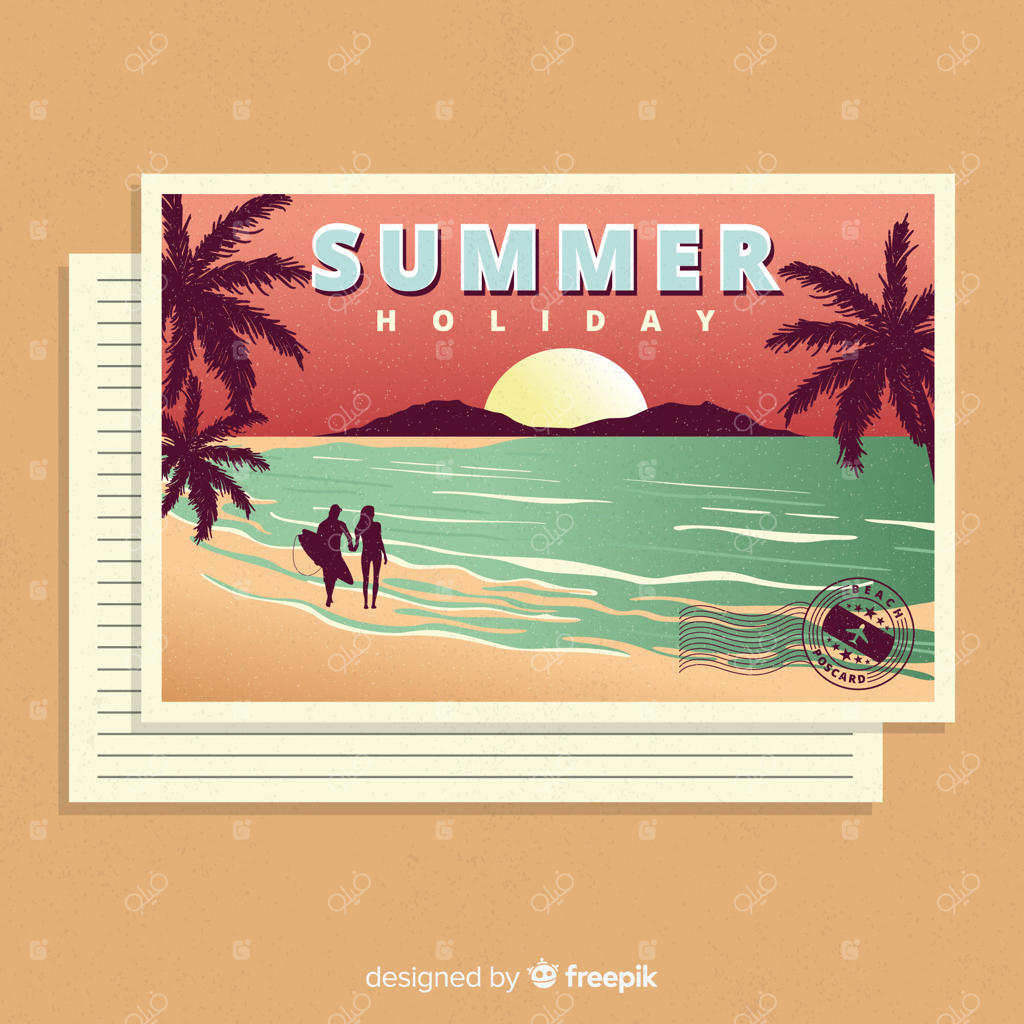 کارت پستال تعطیلات تابستانی