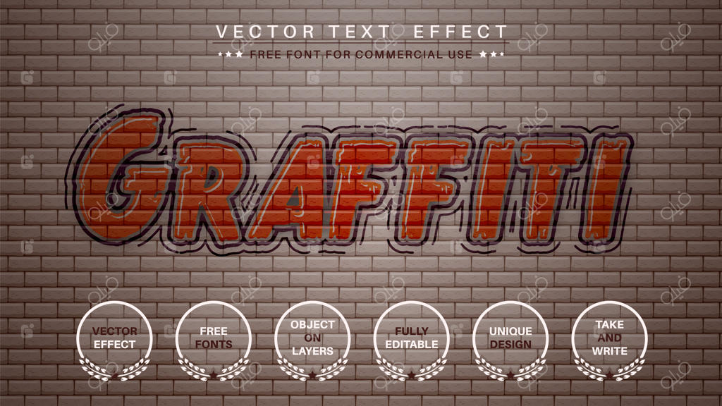 استایل فونت و افکت متن گرافیتی قابل ویرایش