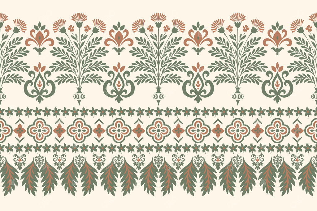 طرح گل‌دار خیره‌کننده برای دکوراسیون خانه و پارچه‌ها با وکتور حرفه‌ای